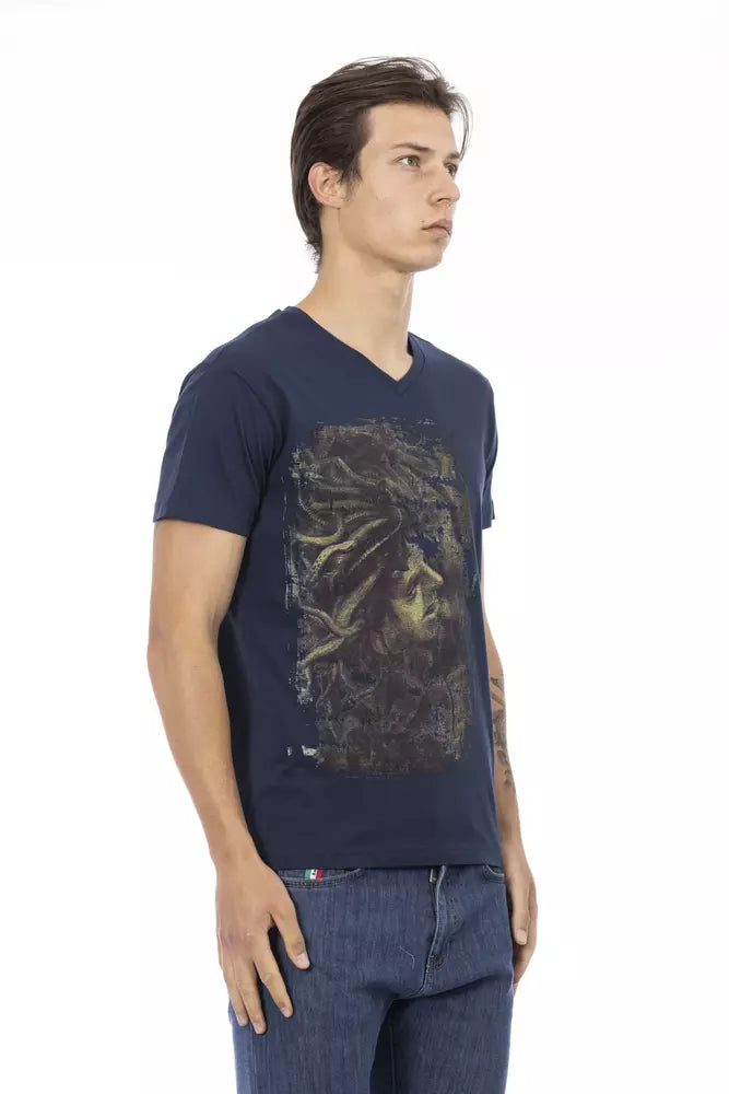 Trussardi Action Blu Baumwoll-T-Shirt für Herren