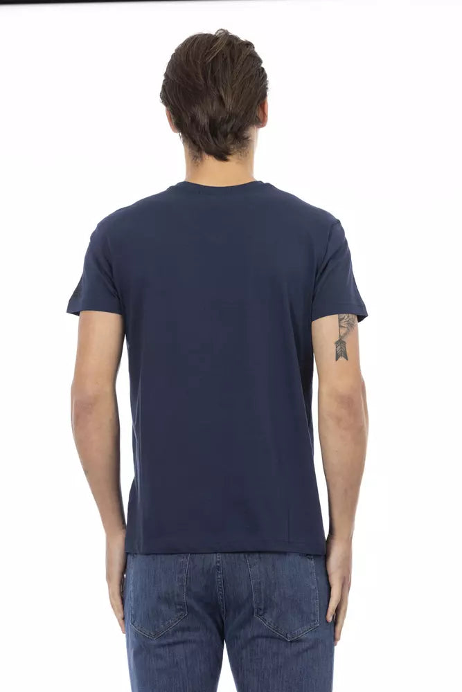Trussardi Action Blu Baumwoll-T-Shirt für Herren