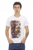 Trussardi Action Weißes Herren-T-Shirt aus Baumwolle