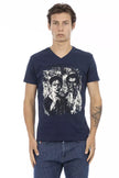 Trussardi Action Blu Baumwoll-T-Shirt für Herren