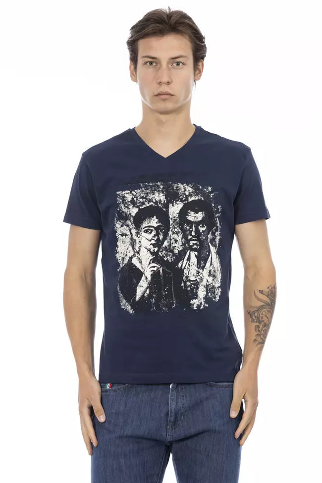 Trussardi Action Blu Baumwoll-T-Shirt für Herren