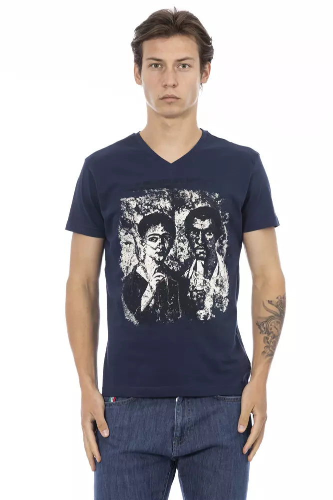 Trussardi Action Blu Baumwoll-T-Shirt für Herren