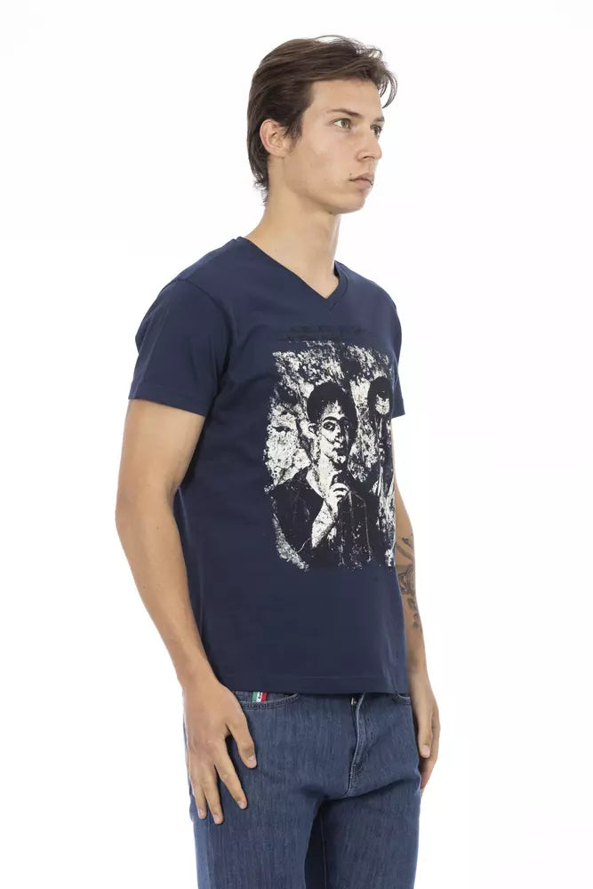 Trussardi Action Blu Baumwoll-T-Shirt für Herren
