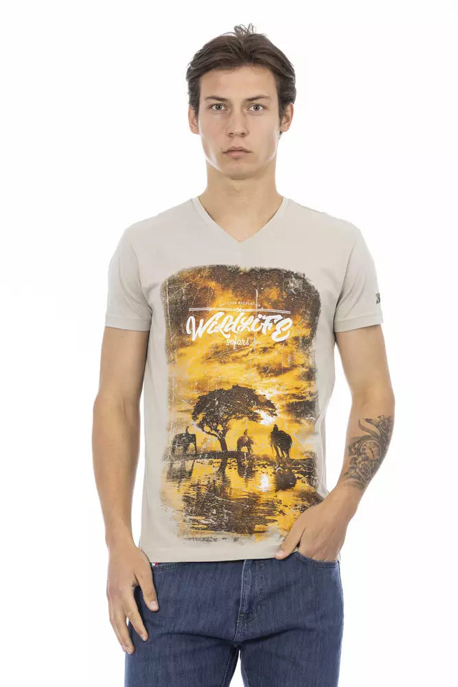 Trussardi Action Beige Baumwoll-T-Shirt für Herren