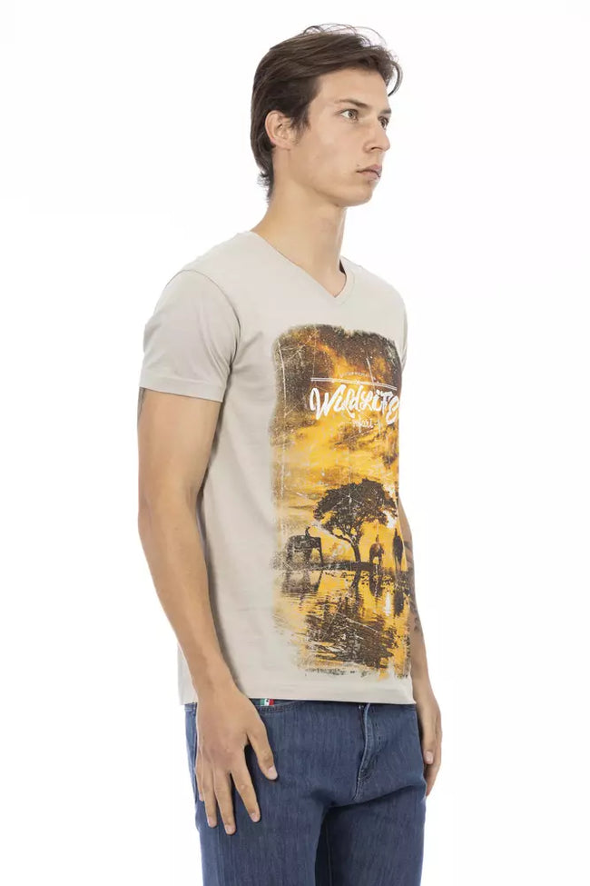 Trussardi Action Beige Baumwoll-T-Shirt für Herren