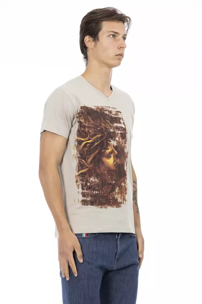 Trussardi Action Beige Baumwoll-T-Shirt für Herren