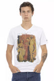 Trussardi Action Weißes Herren-T-Shirt aus Baumwolle
