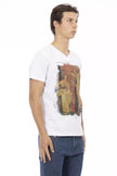 Trussardi Action Weißes Herren-T-Shirt aus Baumwolle