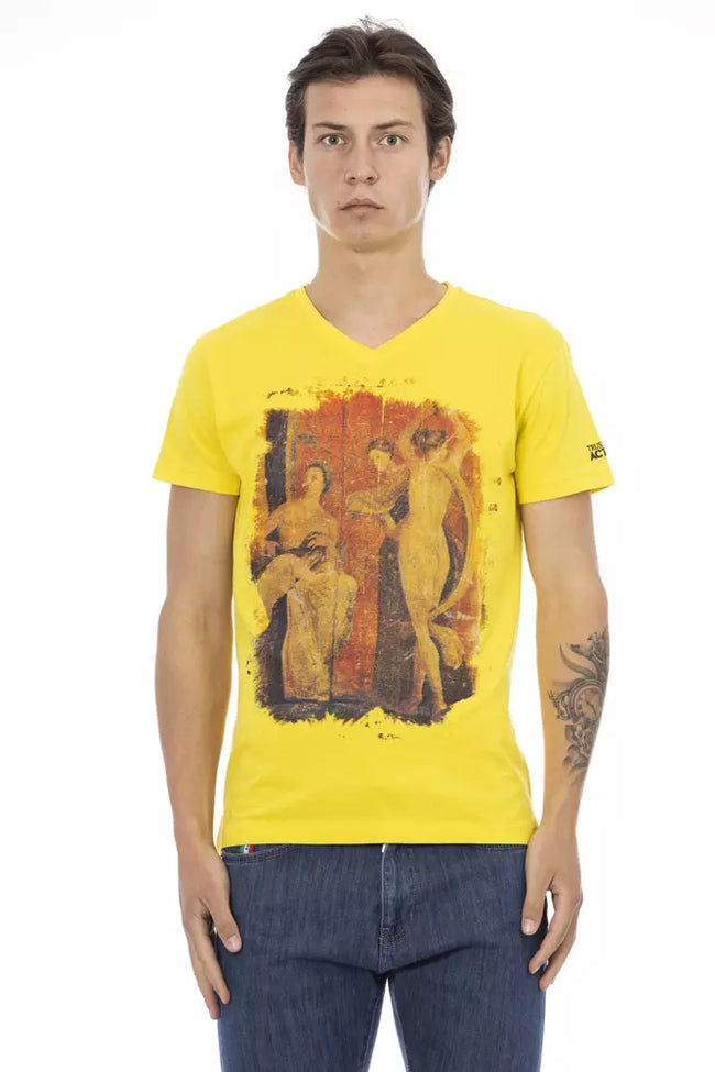 Trussardi Action Herren T-Shirt aus gelber Baumwolle