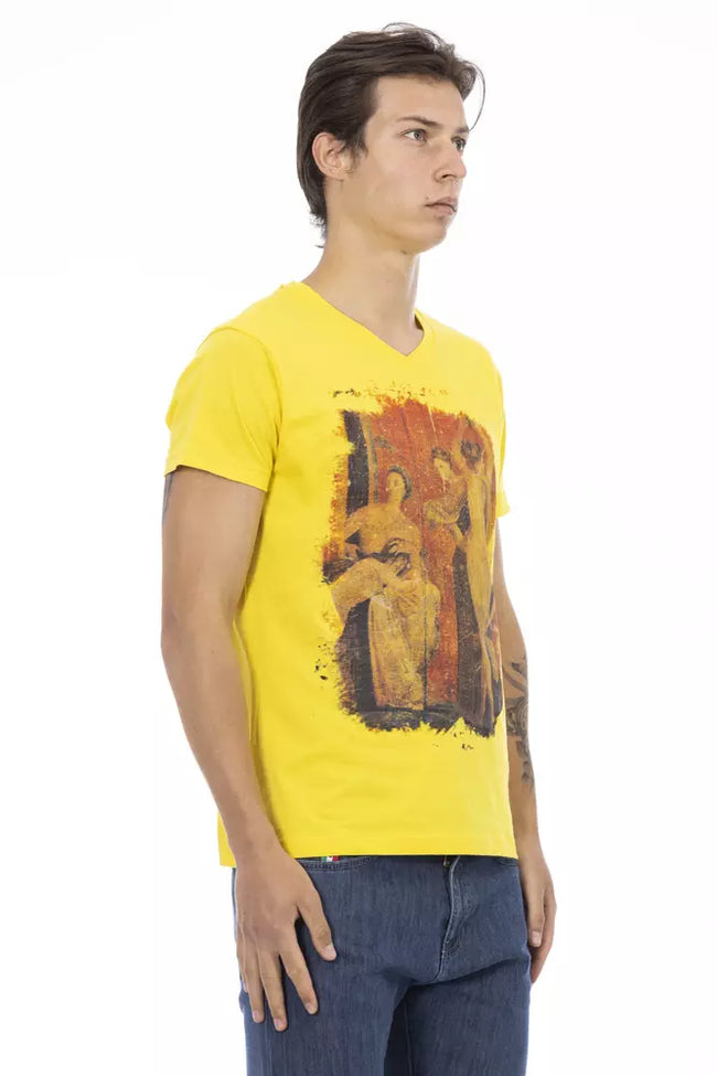 Trussardi Action Herren T-Shirt aus gelber Baumwolle