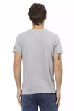 Trussardi Action Graues Baumwoll-T-Shirt für Herren
