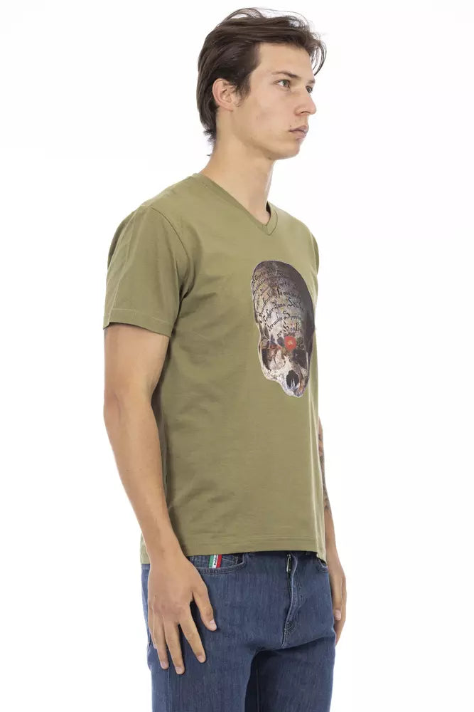 Trussardi Action Grünes Baumwoll-T-Shirt für Herren