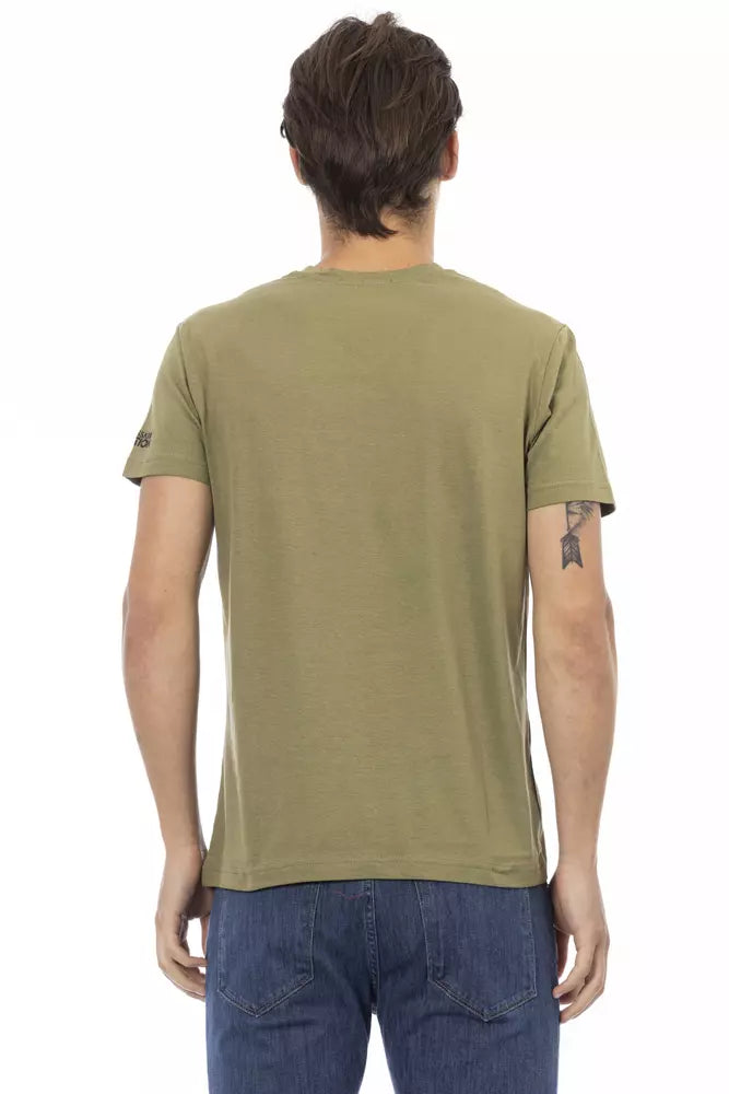 Trussardi Action Grünes Baumwoll-T-Shirt für Herren