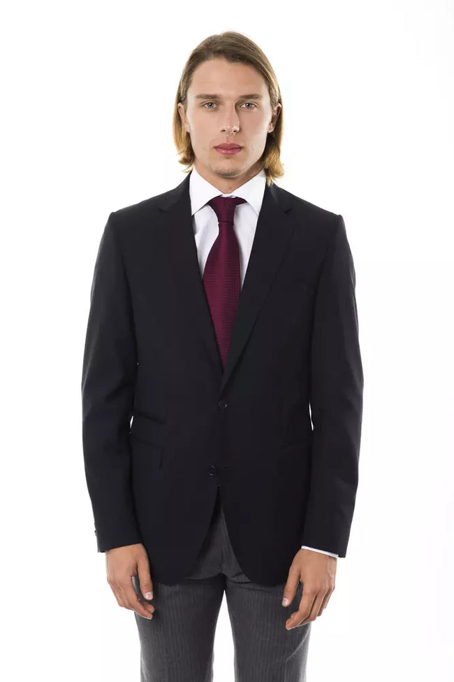 Uominitaliani Schwarzer Wollblazer für Herren