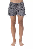 Roberto Cavalli Sport Herren-Badehose aus schwarzem Polyester