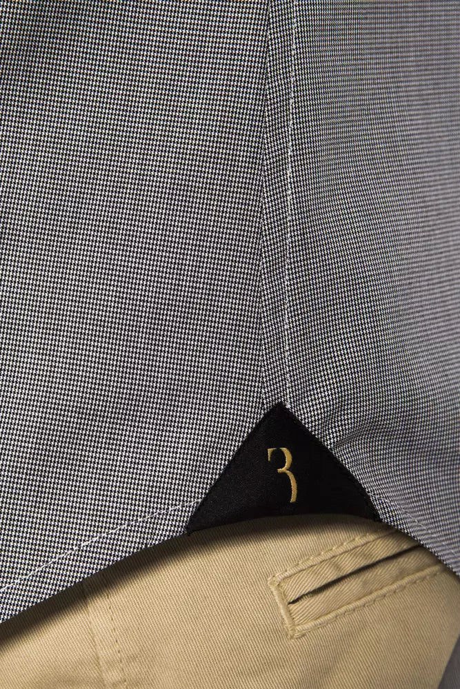 Billionaire Italian Couture Schwarzes Baumwollhemd für Herren