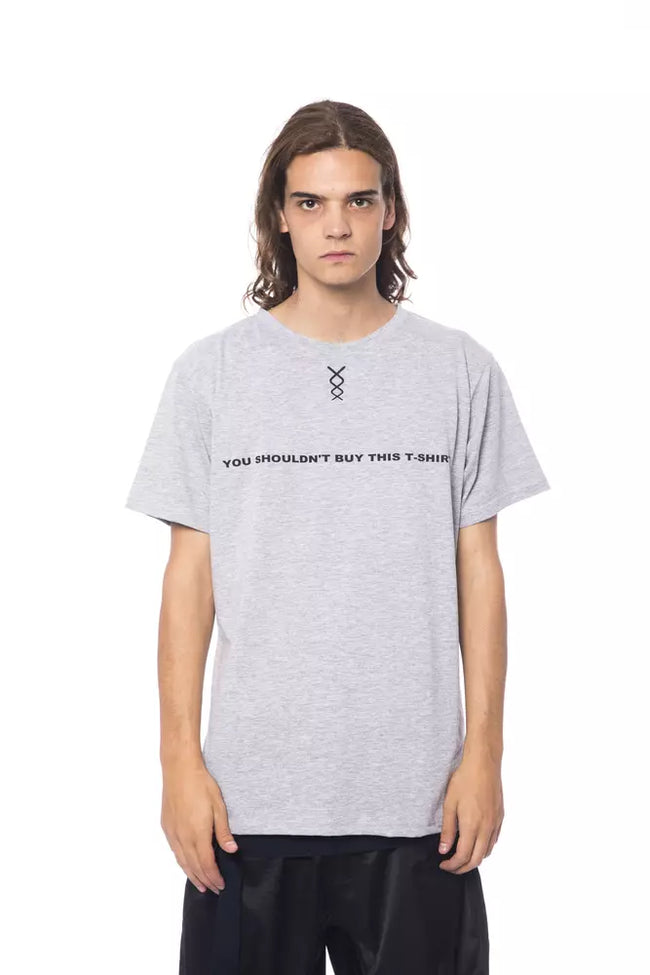 Nicolo Tonetto Graues Baumwoll-T-Shirt für Herren