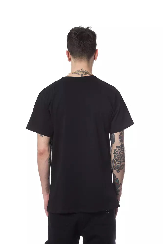 Nicolo Tonetto Schwarzes Baumwoll-T-Shirt für Herren