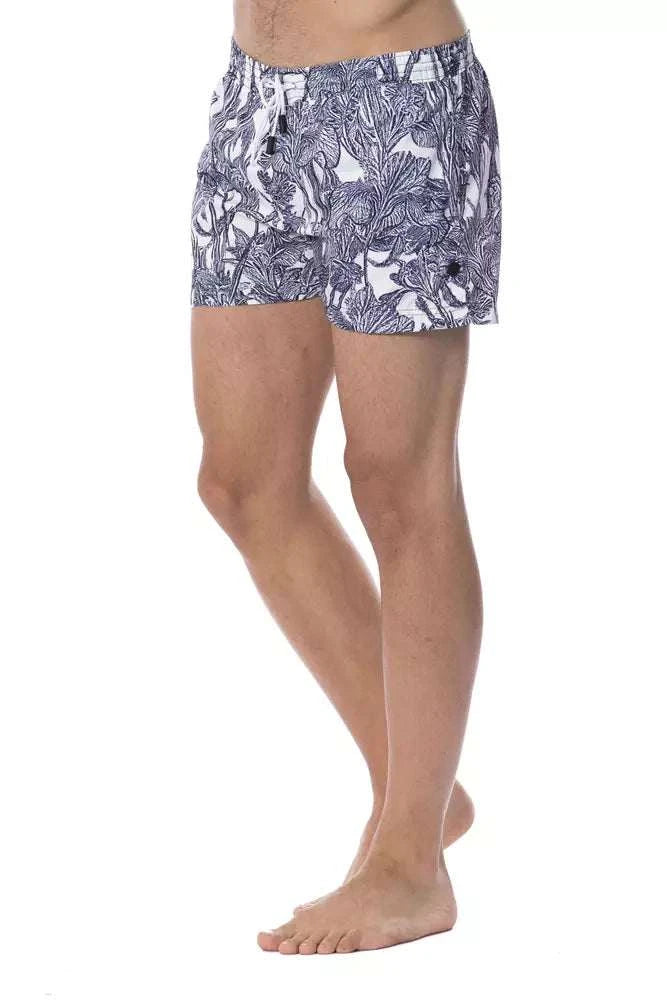 Roberto Cavalli Sport Hellblaue Bikkembergs Herren-Badehose aus Polyester