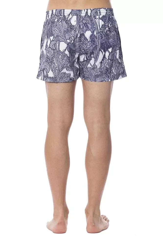 Roberto Cavalli Sport Hellblaue Bikkembergs Herren-Badehose aus Polyester