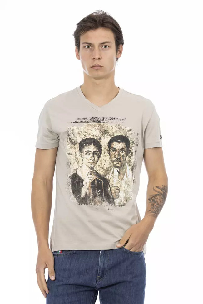 Trussardi Action Beige Baumwoll-T-Shirt für Herren