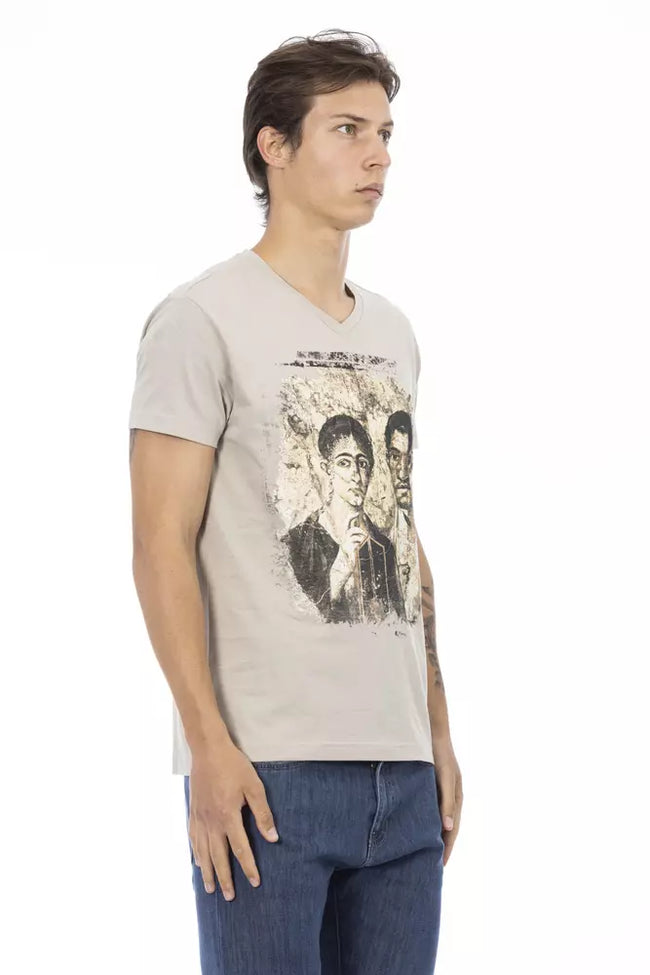 Trussardi Action Beige Baumwoll-T-Shirt für Herren