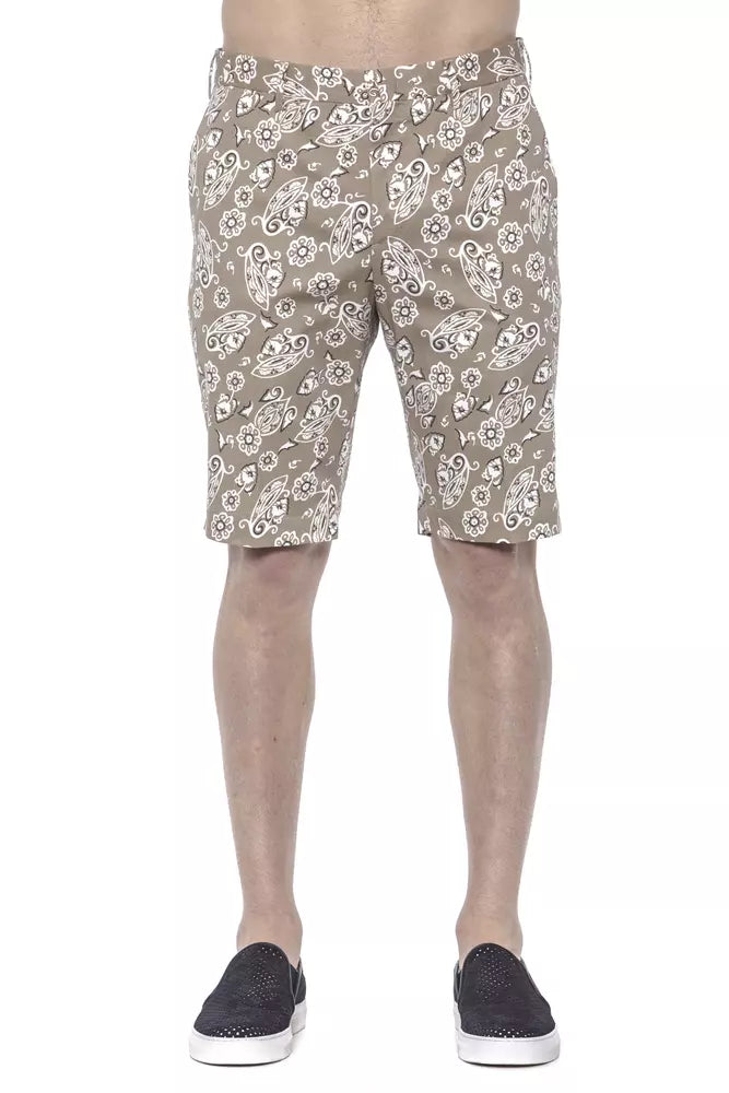 PT Torino Beigefarbene Baumwoll-Bermuda-Shorts für Herren