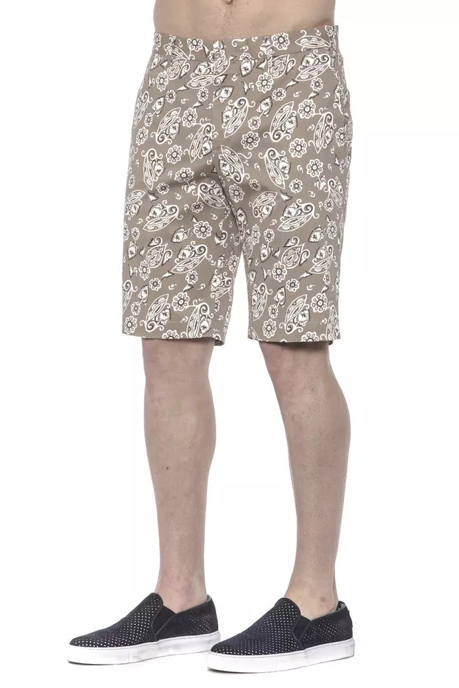 PT Torino Beigefarbene Baumwoll-Bermuda-Shorts für Herren