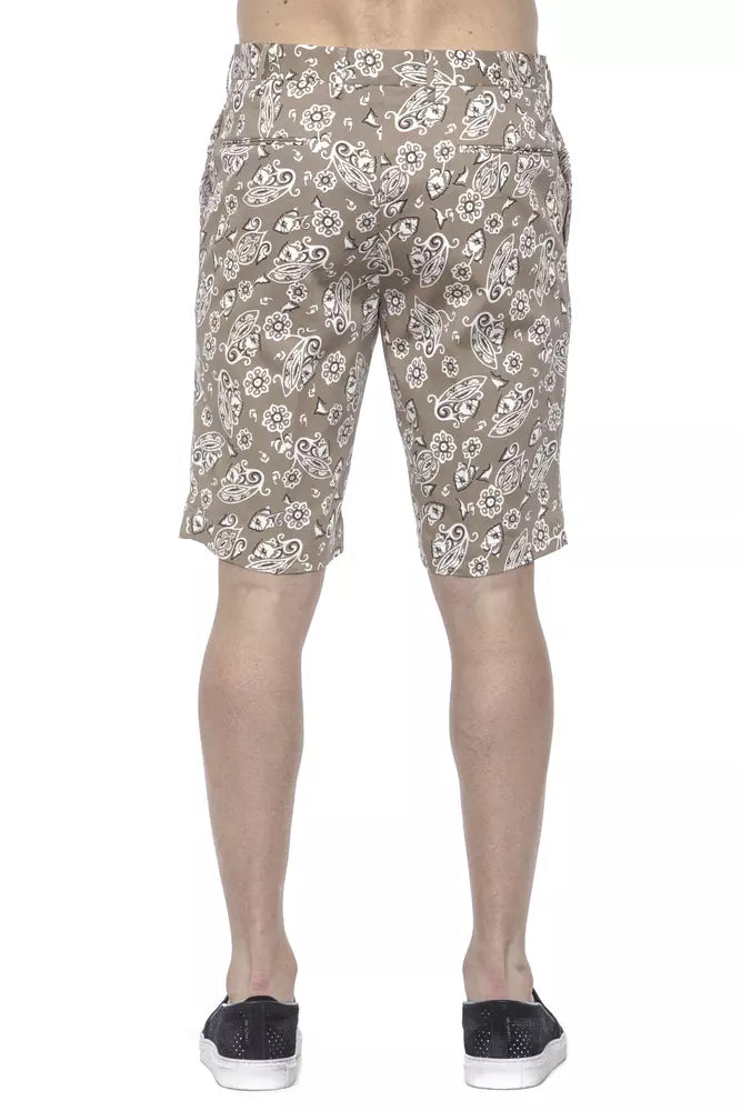 PT Torino Beigefarbene Baumwoll-Bermuda-Shorts für Herren