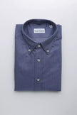 Robert Friedman Herrenhemd aus blauer Baumwolle