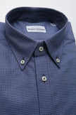 Robert Friedman Herrenhemd aus blauer Baumwolle