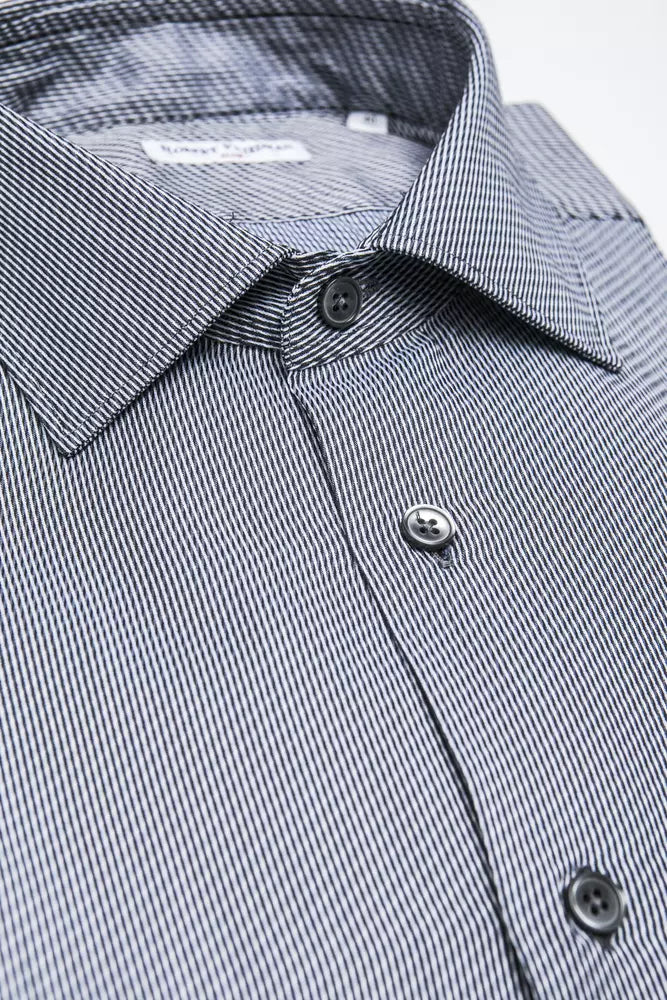 Robert Friedman Blaues Denim-Hemd