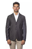 Verri Grauer Baumwoll-Blazer für Herren mit Einreiher