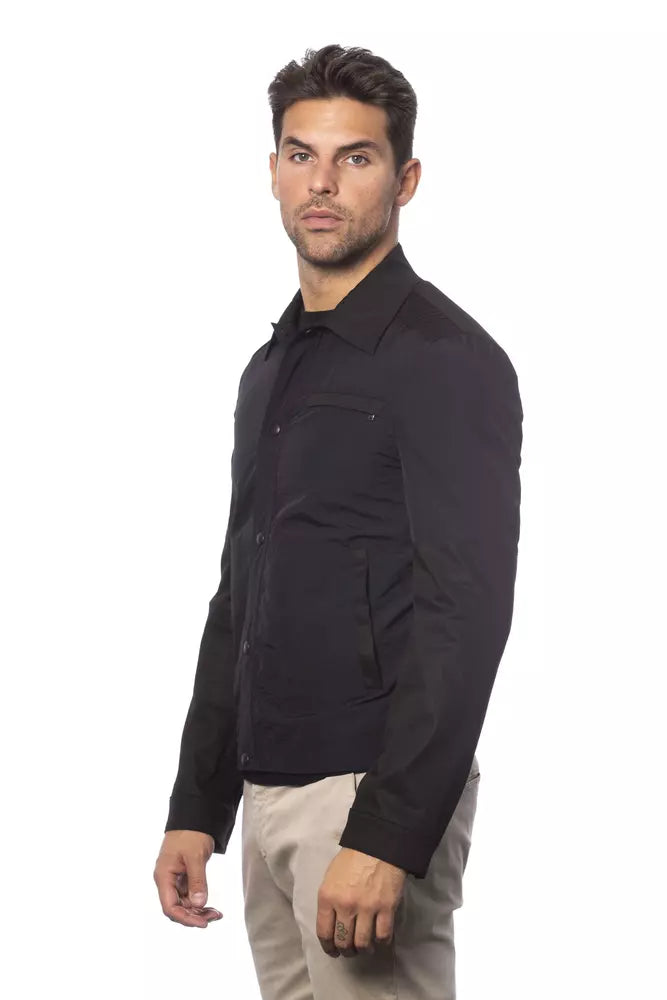 Verri Schwarze Baumwoll-Bomberjacke für Herren