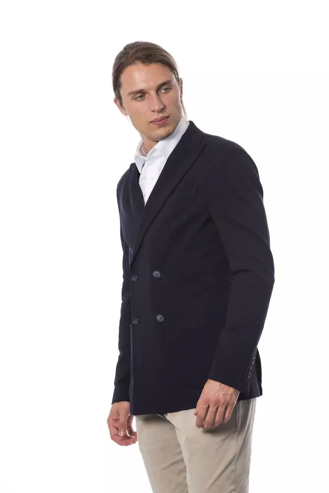 Verri Blauer Viskose-Herrenblazer