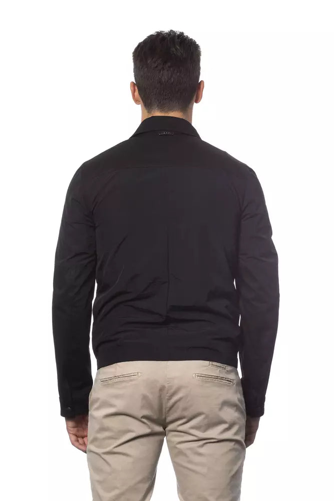 Verri Schwarze Baumwoll-Bomberjacke für Herren