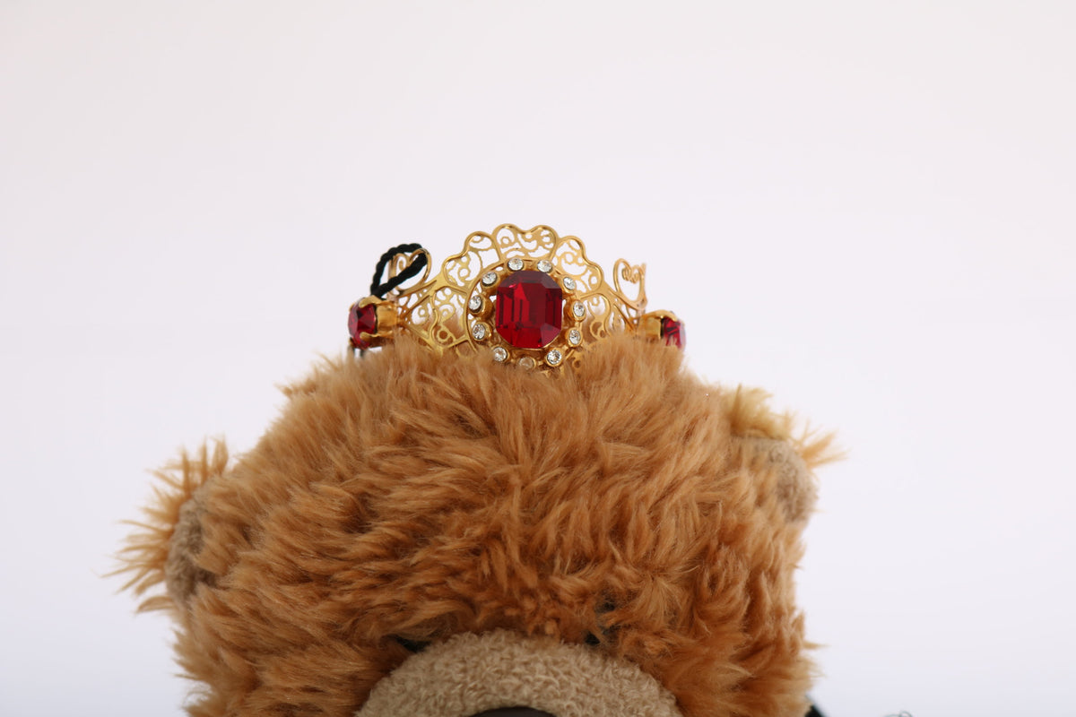 Dolce & Gabbana Teddy Bear Gold Crystal Crown Tiara Headband