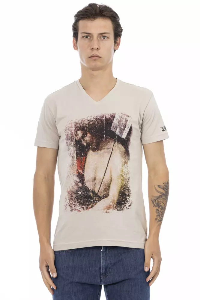 Trussardi Action Beige Baumwoll-T-Shirt für Herren