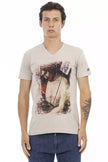 Trussardi Action Beige Baumwoll-T-Shirt für Herren
