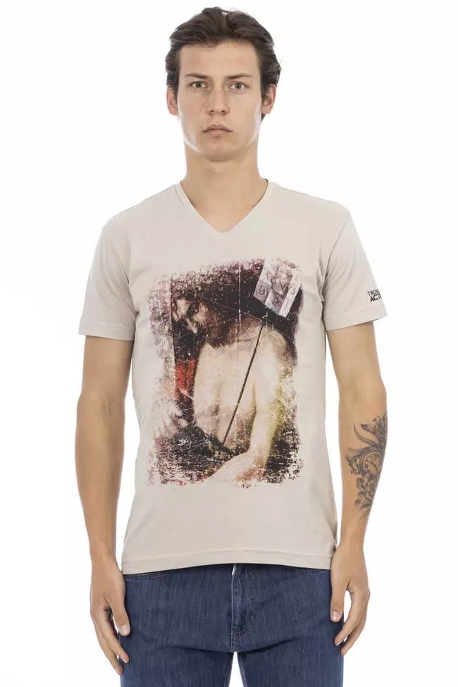 Trussardi Action Beige Baumwoll-T-Shirt für Herren