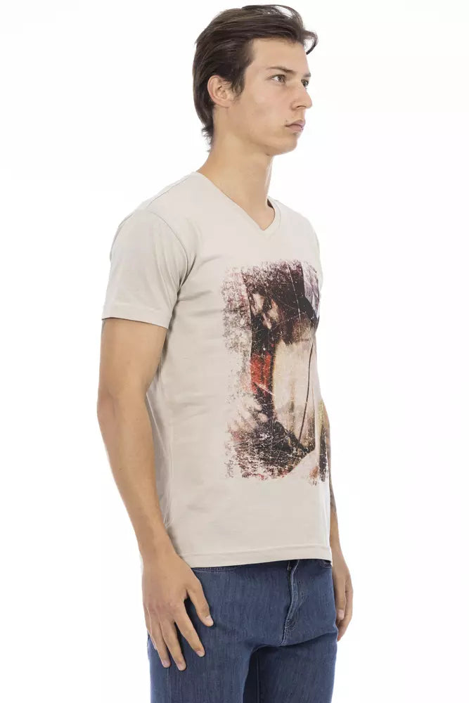 Trussardi Action Beige Baumwoll-T-Shirt für Herren