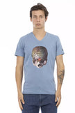 Trussardi Action Hellblaues Polyester-T-Shirt