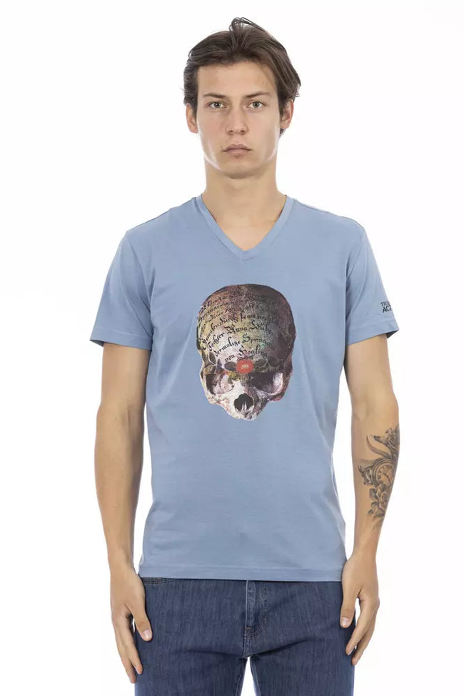 Trussardi Action Hellblaues Polyester-T-Shirt