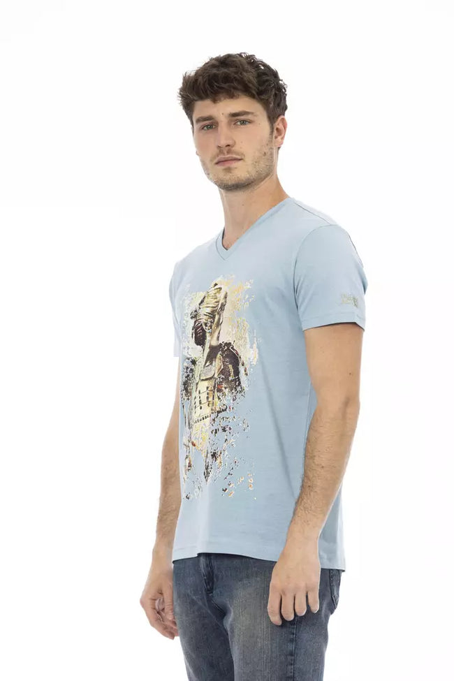 Trussardi Action Hellblaues Polyester-T-Shirt
