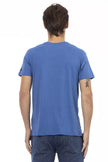 Trussardi Action Blaues Baumwoll-T-Shirt für Herren