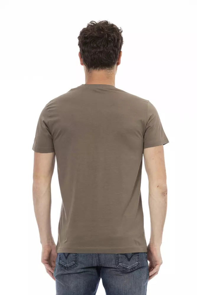 Trussardi Action Braunes Baumwoll-T-Shirt für Herren