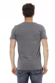Trussardi Action Graues Baumwoll-T-Shirt für Herren