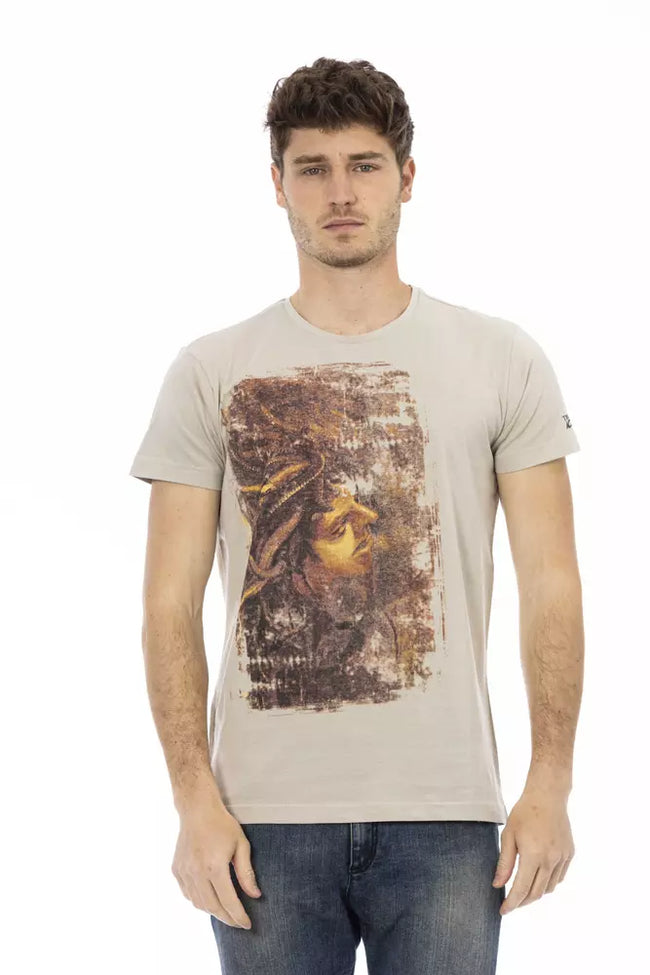 Trussardi Action Beige Baumwoll-T-Shirt für Herren