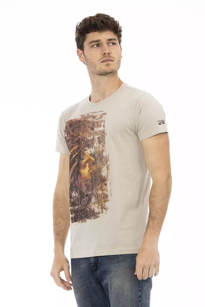 Trussardi Action Beige Baumwoll-T-Shirt für Herren