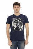 Trussardi Action Blu Baumwoll-T-Shirt für Herren